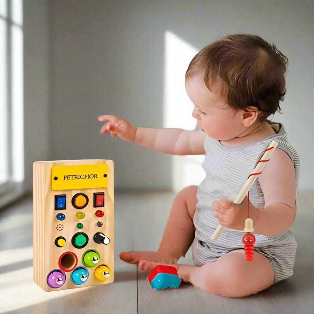 Tableau Montessori - BusyBoardCircuit™ - Pêche